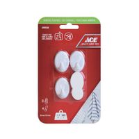 Ganchos Adhesivos 1.1 Lbs Blancos 3 Pzas y 4 Tiras - Ace