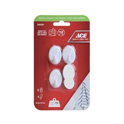 Ganchos Adhesivos 1.1 Lbs Blancos 3 Pzas y 4 Tiras - Ace