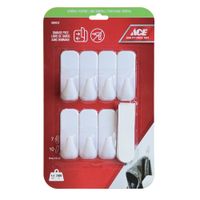 Ganchos Adhesivos 4.4 Lbs Blancos 7 Pzas y 10 Tiras - Ace