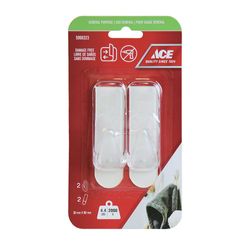 Ganchos Adhesivos 4.4 Lbs Transparentes 2 Pzas y 2 Tiras - Ace