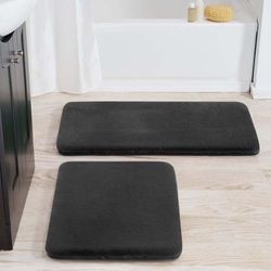 Set de Alfombras De Baño Negra 2 pzas - Viva