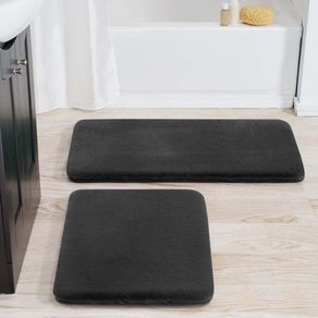 Set de Alfombras De Baño Negra 2 pzas - Viva