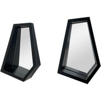 Repisas con Espejo Negras 2 Pzas 11.5X19X26 Cm - Concepts