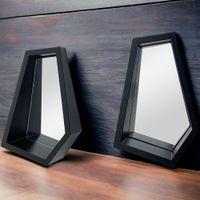 Repisas con Espejo Negras 2 Pzas 11.5X19X26 Cm - Concepts