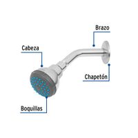 Ducha Fija Acabado en Cromo - Foset