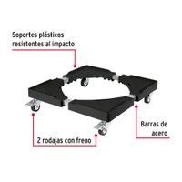 Base con Rodos Ajustable Soporta 400 Kg - Fiero