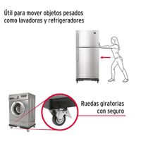 Base con Rodos Ajustable Soporta 400 Kg - Fiero