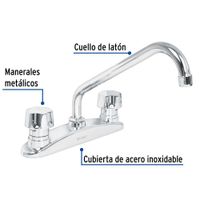 Mezcladora para Lavaplatos Base Curva - Foset