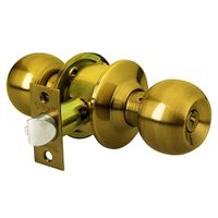 Cerradura Cilindro Esfera Dormitorio Latón Brillante - Pro-Lock