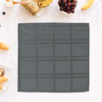 Set de 4 Servilletas con Relieve Gris de 40X40 Cm - Viva