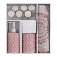 Set de Accesorios para Baño Rosa 15 Pzas - Viva