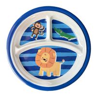 Plato Con Divisiones 25 Cm para Chicos de Animalitos - Best Melamine