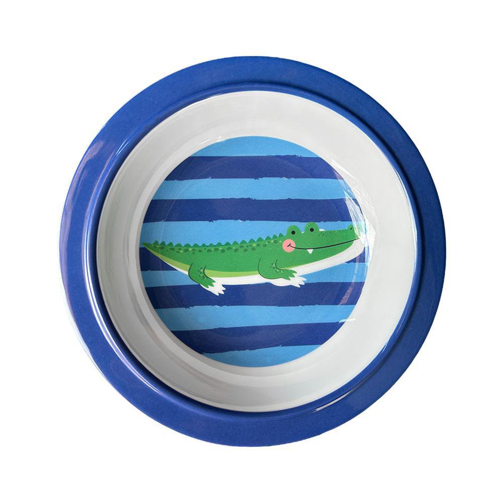 Bowl de 14 cm Diseño Animalitos Color Azul con Blanco