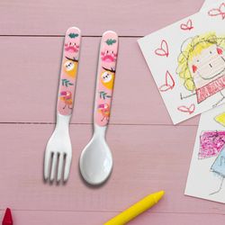 Set Cubiertos Infantiles Chicas Animalitos - Best Melamine