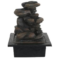 Fuente con Cascada de Piedras Café 21.5X19X27 Cm - Concepts
