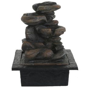 Fuente con Cascada de Piedras Café 21.5X19X27 Cm - Concepts