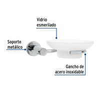 Jabonera Element con Plato de Vidrio - Foset