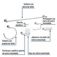 Set de 6 Accesorios para Baño Element -  Foset