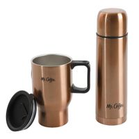 Set de Vaso y Termo Bronce - Mr. Coffee