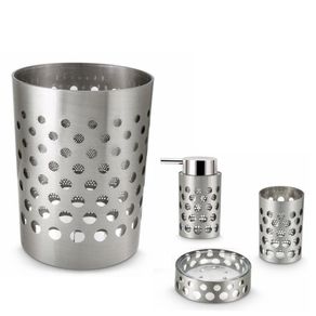 Set de Accesorios para Baño Plateados 4 Pzas - Viva