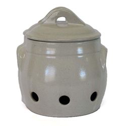 Ollita  Blanca Para Cebolla Y Ajos Con Tapa - Niu Haus