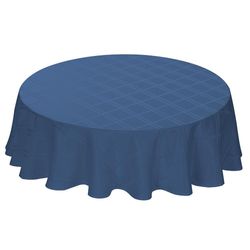 Mantel Redondo con Relieve Azul de 180 Cm - Viva