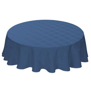 Mantel Redondo con Relieve Azul de 180 Cm - Viva