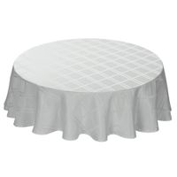 Mantel Redondo con Relieve Blanco de 180 Cm - Viva