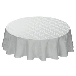 Mantel Redondo con Relieve Blanco de 180 Cm - Viva