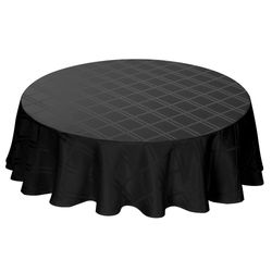 Mantel Redondo con Relieve Negro de 180 Cm - Viva