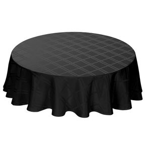 Mantel Redondo con Relieve Negro de 180 Cm - Viva