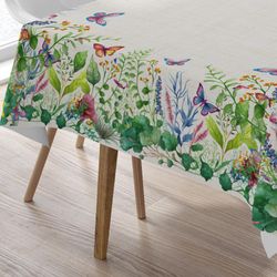 Mantel Cuadrado 180X180 Cm Mariposas - Livim Natural Home