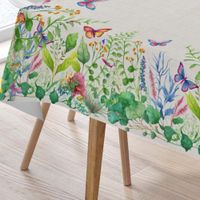 Mantel Cuadrado 180X180 Cm Mariposas - Livim Natural Home