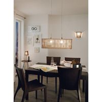 Lámpara de Pared Pantalla Curva Listones de Madera Arce - Eglo