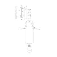 Lámpara de Pared Pantalla Cilíndrica de Cristal 40 W - Eglo