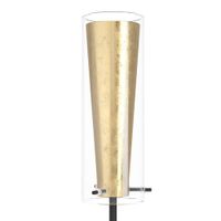 Lampara de Piso Pinto Gold Pantalla Cilíndrica de Cristal - Eglo