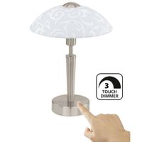 Lámpara de Mesa Touch Plateado - Eglo
