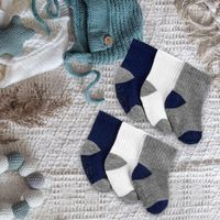B 6Pk Socks Navygreywhite 3-1 - Carters