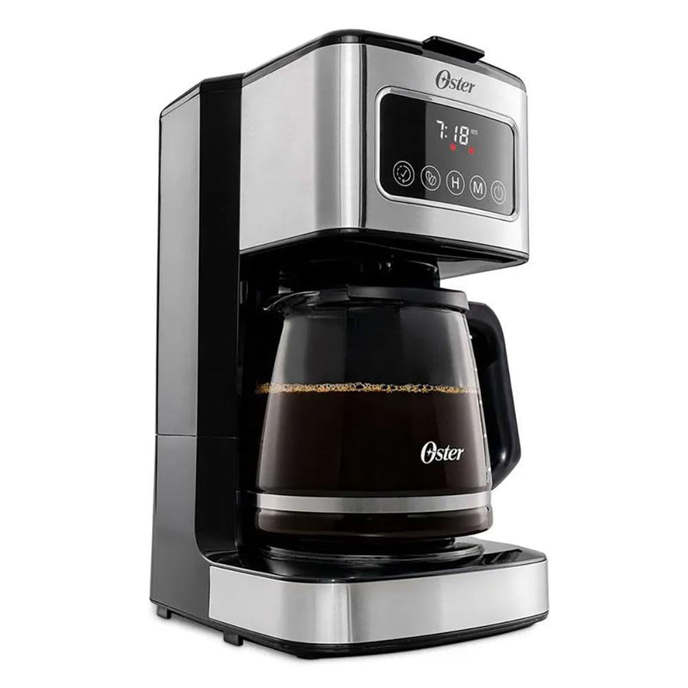 Cafetera Programable con Jarra de Vidrio con Pantalla Táctil para 12 Tazas Color Plateado
