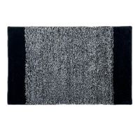 Alfombra Snow Rectangular para Baño Gris y Negra - Viva