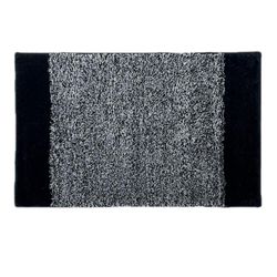 Alfombra Snow Rectangular para Baño Gris y Negra - Viva