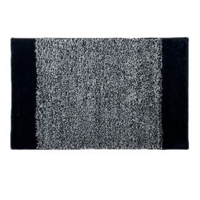 Alfombra Snow Rectangular para Baño Gris y Negra - Viva