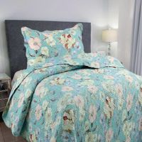 Set de Cubrecama Estampado Flores - Viva Varios Tamaños
