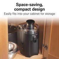 Extractor de Jugos Compacto Negro de 400 W - Hamilton Beach