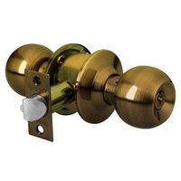 Cerradura Cilindro Esfera Dormitorio Latón Antiguo - Pro-Lock