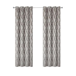 Cortina Jacquard Taupe de 140X240 Cm - Viva