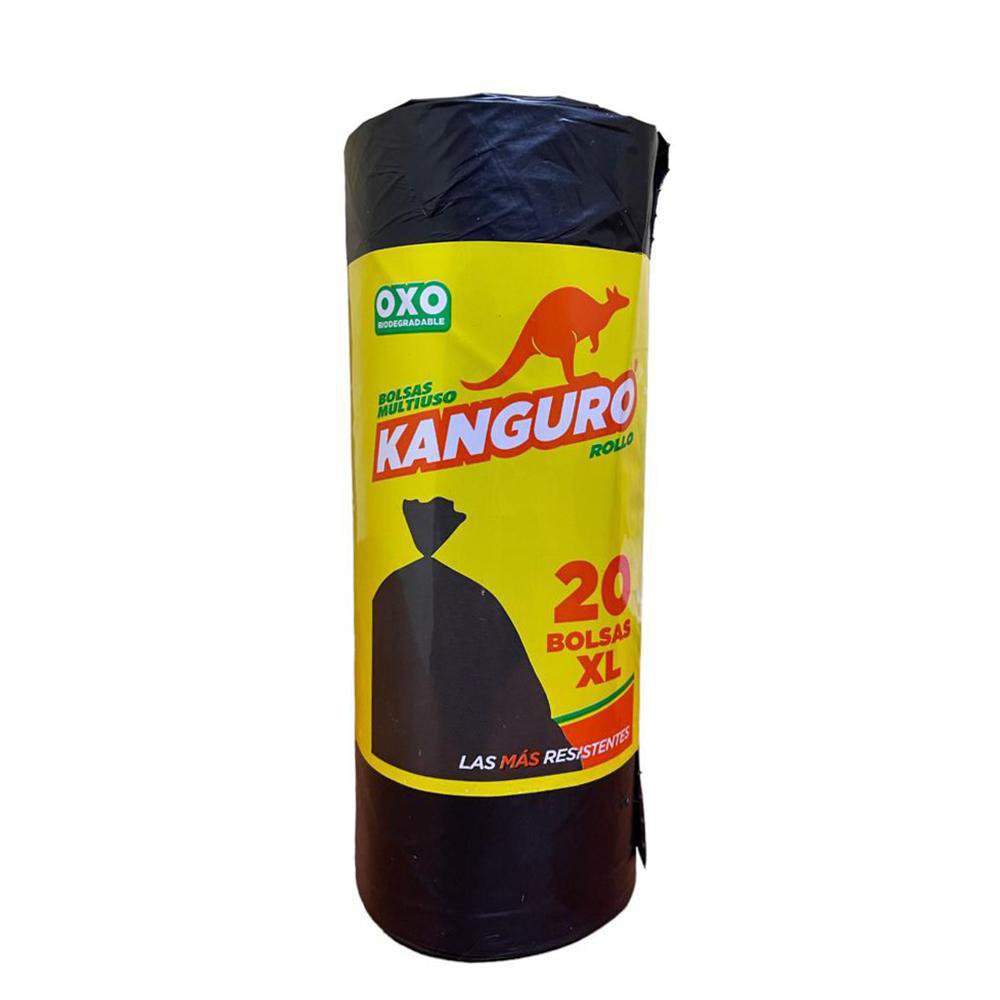 Rollo de 20 Bolsas de Basura Color Negras Extra Grandes