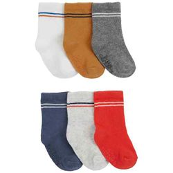 Set de 6 Pares de Calcetines Multicolor Lisos para Niño - Carters Varias Tallas