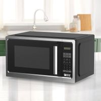 Microondas Negro de Acero Inoxidable 0.9 Pie - Rosthal