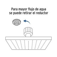 Ducha de Plato sin Brazo de Acero de 12 Plg - Foset